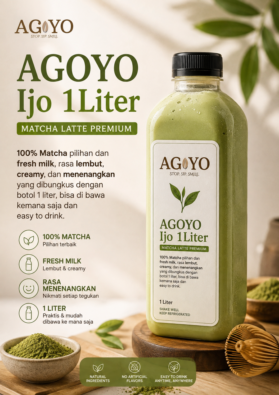 AGOYO Ijo 1 Liter - Matcha Segar